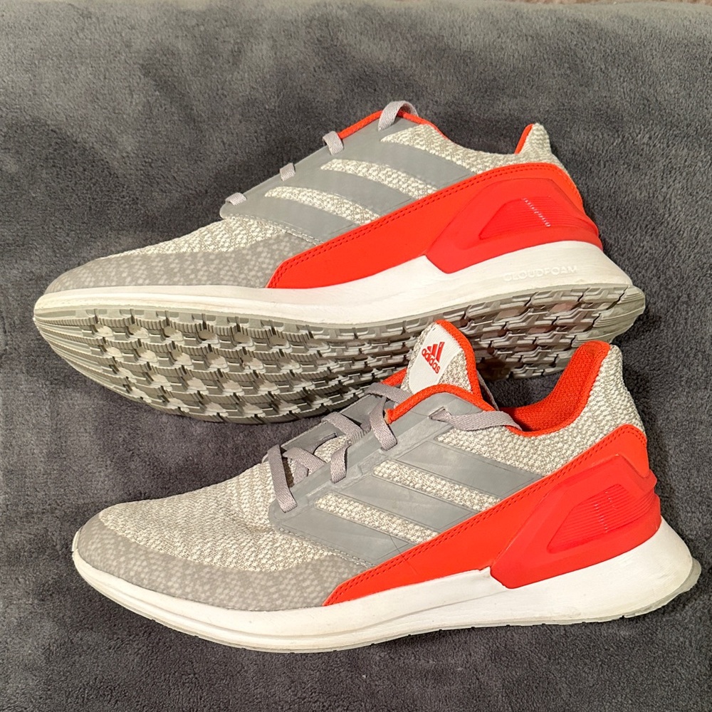 Adidas Orange and Gray Athletic Shoes